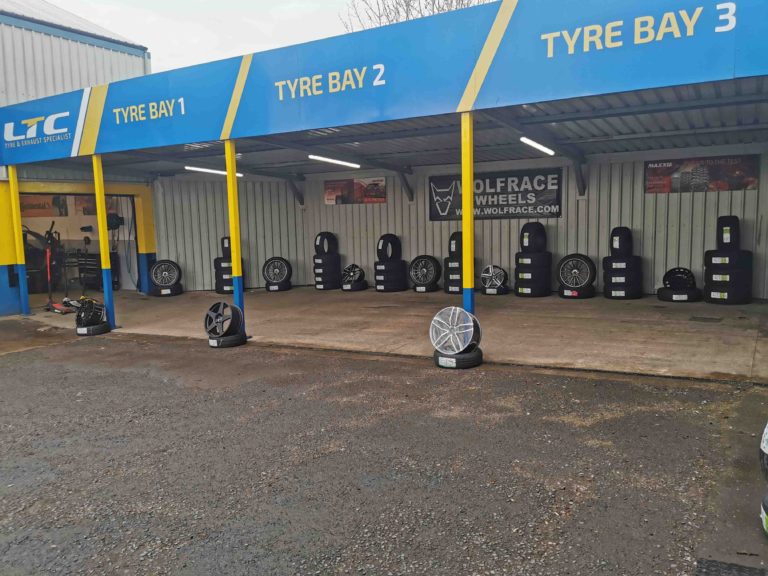 Tyre fitting bays 2 and 3 at LTC Tyres Halesowen