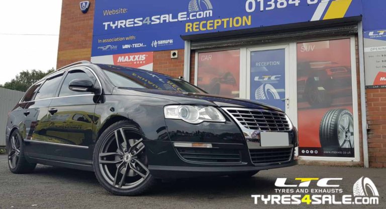 Set of 18" inch DRC DRS Alloy Wheels in Gunmetal for VW Passat