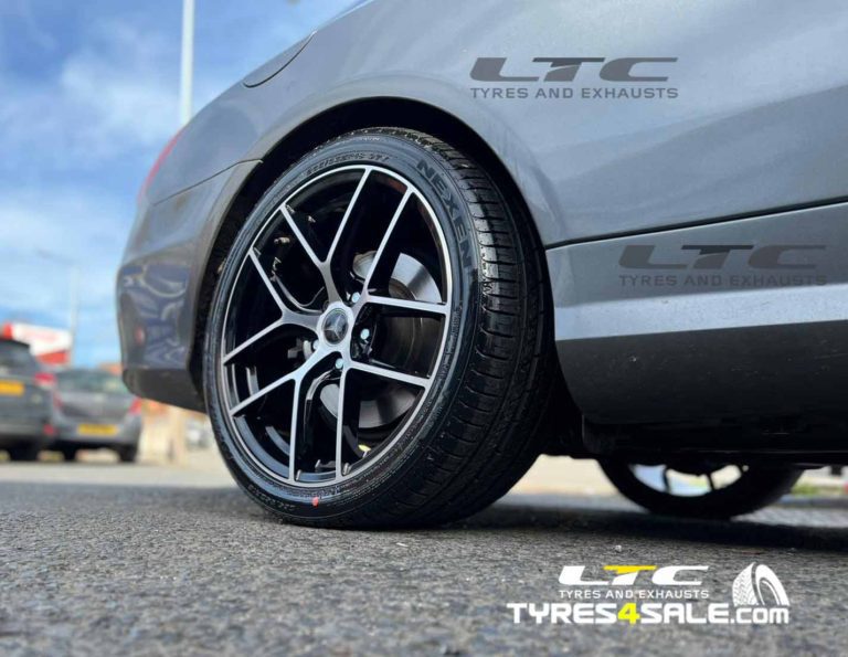 Romac Diablo Black and Polished 18" Alloy Wheels with Nexen Tyres for Mercdedes E-Class Coupe