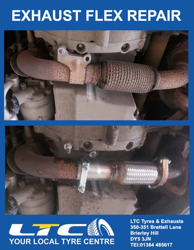 Flexi Pipe Replacement / Repair available at LTC Tyres and Exhausts