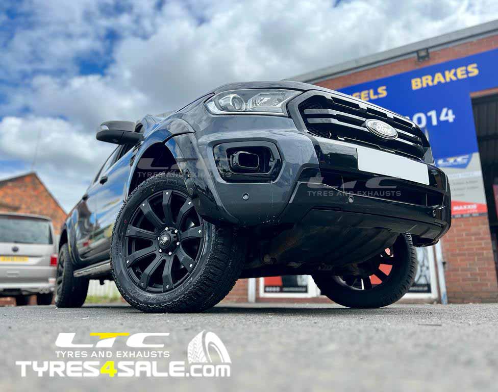 20" Tomahawk UTE Alloy Wheels Matte Black and Yokohama Geolander Tyres for Ford Ranger