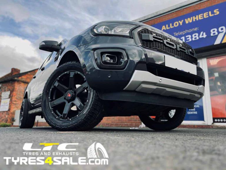 Ford Ranger Alloy Wheels Tomohawk Chinook 20" and a set of 285/50 20 112H Yokohama Geolander A/T All Terrain G015 Tyres