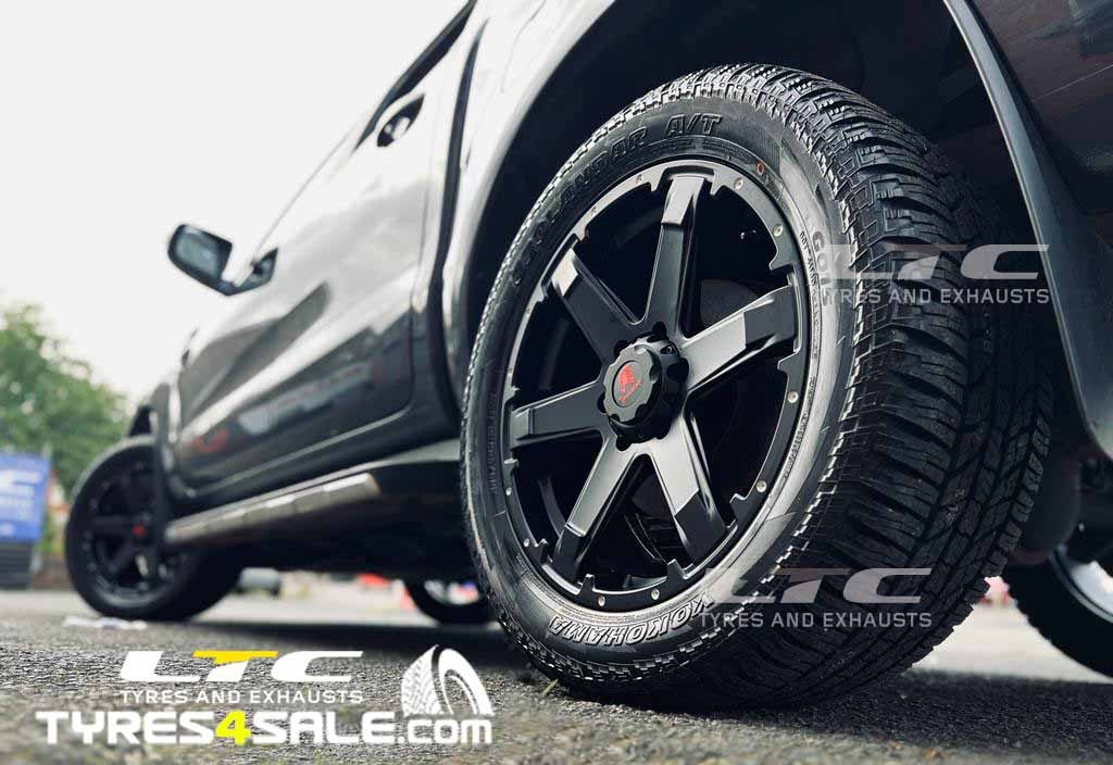 Ford Ranger Alloy Wheels Tomohawk Chinook 20" and a set of 285/50 20 112H Yokohama Geolander A/T All Terrain G015 Tyres