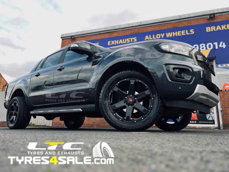 Ford Ranger Alloy Wheels Tomohawk Chinook 20" and a set of 285/50 20 112H Yokohama Geolander A/T All Terrain G015 Tyres