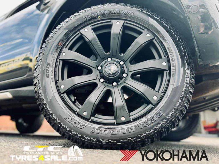 Ford Ranger Alloy Wheels Tomahawk UTE 20″ and a set of 285/50 20 112H Yokohama Geolander A/T All Terrain G015 Tyres