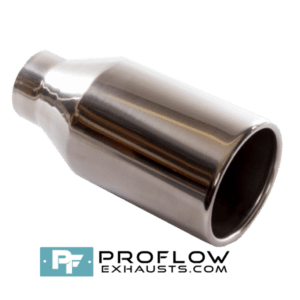 Round Exhaust Tailpipe Stainless Steel - 101mm / 4” - Proflow TX009
