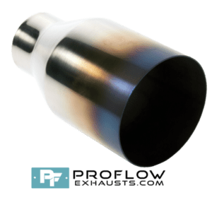Round Exhaust Tailpipe TX012 Stainless Steel Burnt Tip - 101mm / 4″ - Proflow