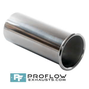 Round Exhaust Tailpipe TX067 Stainless Steel Outward-Rolled - 89mm / 3.5″ - Proflow