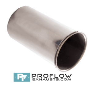 TX069 Round Exhaust Tailpipe Stainless Steel Outward-Rolled - 113mm / 4.5″ - Proflow