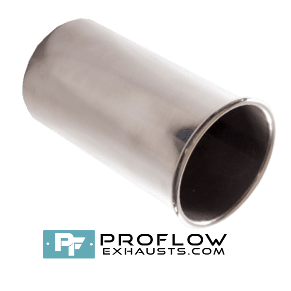 TX069 Round Exhaust Tailpipe Stainless Steel Outward-Rolled - 113mm / 4.5″ - Proflow TX069 Round Exhaust Tailpipe Stainless Steel Outward-Rolled - 113mm / 4.5″ - Proflow