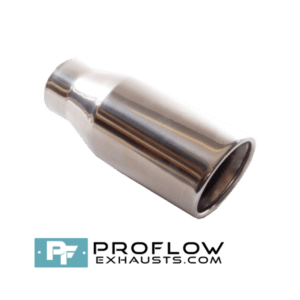Round Exhaust Tailpipe TX072 Stainless Steel - 76mm / 3″ - Proflow