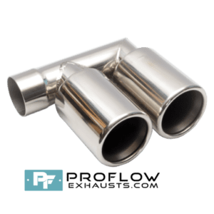 Twin Round Exhaust Tailpipe Stainless Steel