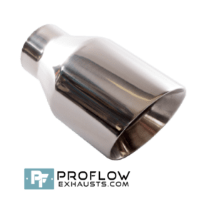 Round Slash Cut Exhaust Tailpipe Stainless Steel - 101mm / 4″ - Proflow TX026