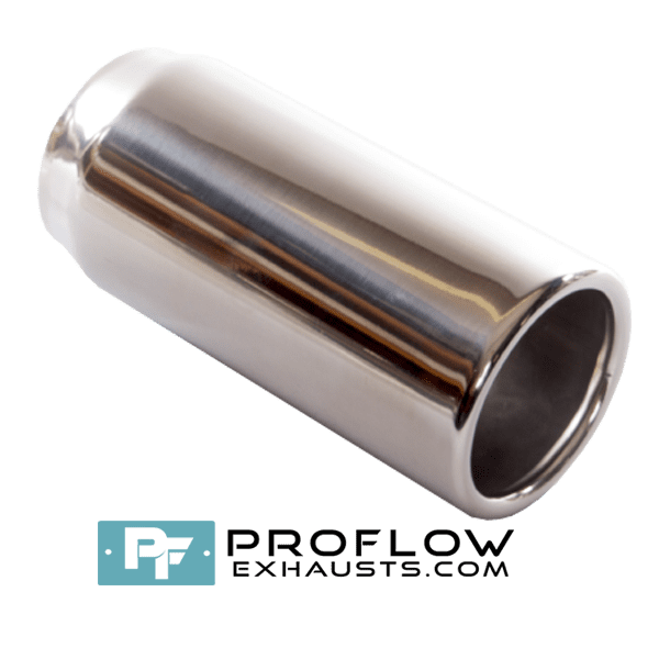 Round Exhaust Tailpipe TX065 Stainless Steel Inward-Rolled - 76mm / 3″ - Proflow Round Exhaust Tailpipe TX065 Stainless Steel Inward-Rolled - 76mm / 3″ - Proflow