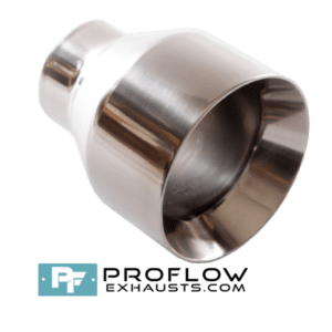 Round Slash Exhaust Tailpipe TX078 Stainless Steel - 77mm / 3″ - Proflow