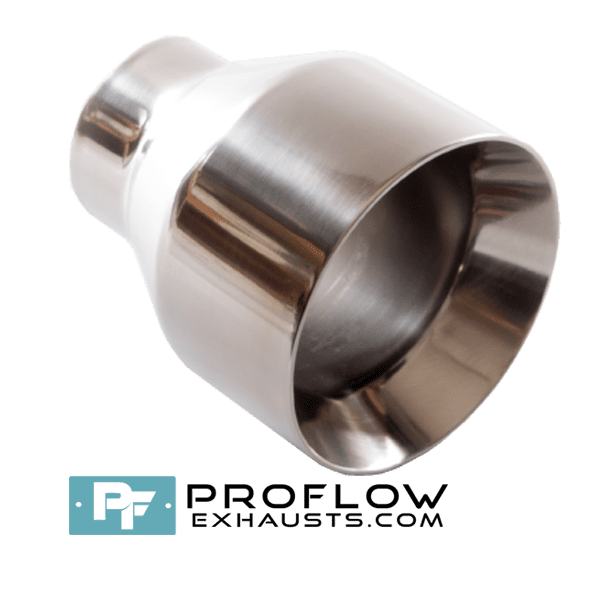 Round Exhaust Tailpipe TX076 Stainless Steel - 101mm / 4″ - Proflow Round Slash Exhaust Tailpipe TX078 Stainless Steel - 77mm / 3″ - Proflow