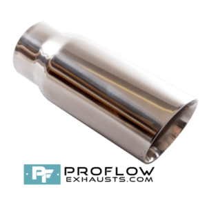 Round Slash Exhaust TX158 Tailpipe Stainless Steel - 77mm / 3″ - Proflow