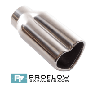 Oval Slash Exhaust Tailpipe TX161 Stainless Steel with Insert - 75mm | 3″ - Proflow