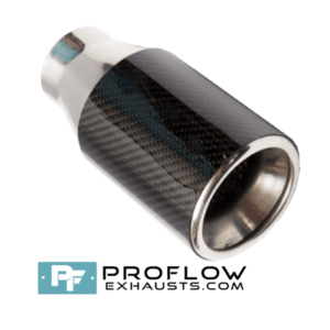 Round Exhaust Tailpipe TX170 Stainless Steel Carbon - 106mm / 4″ - Proflow