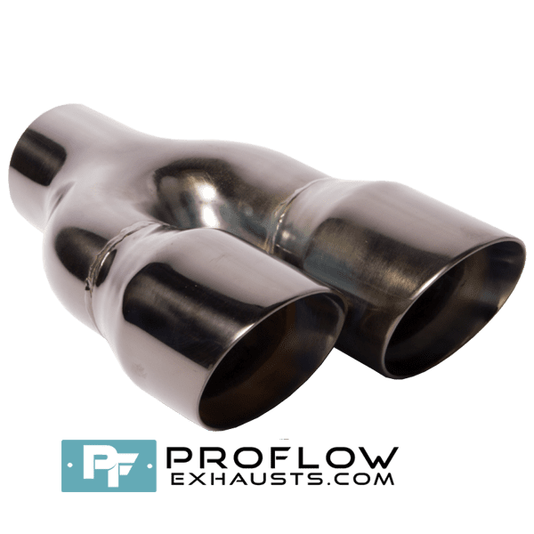 Staggered Twin Round Exhaust Tailpipe TX083 BL/R Stainless Steel Black - 76 x 152mm | 3″ x 6″76 x 152mm | 3″ x 6″ - Proflow Staggered Twin Round Exhaust Tailpipe TX083 BL/R Stainless Steel Black - 76 x 152mm | 3″ x 6″76 x 152mm | 3″ x 6″ - Proflow