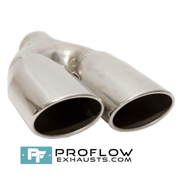 taggered Twin Oval Exhaust Tailpipe TX206 L/R Stainless Steel - 94mm x 73mm / 192mm | 3.7″ x 2.9″ / 7.5″ - Proflow taggered Twin Oval Exhaust Tailpipe TX206 L/R Stainless Steel - 94mm x 73mm / 192mm | 3.7″ x 2.9″ / 7.5″ - Proflow
