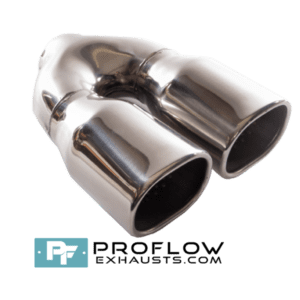 Twin square Exhaust Tailpipe TX003 Stainless - 93 x 82 x 198mm | 3.66 x 3.23 x 7.8″ - Proflow