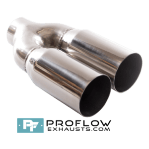 Twin Round Exhaust Tailpipe TX029 Stainless Steel - 76 x 159mm | 3″ x 6.25″ - Proflow