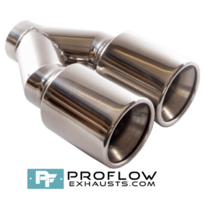 Twin Round Exhaust Tailpipe TX090 Stainless -