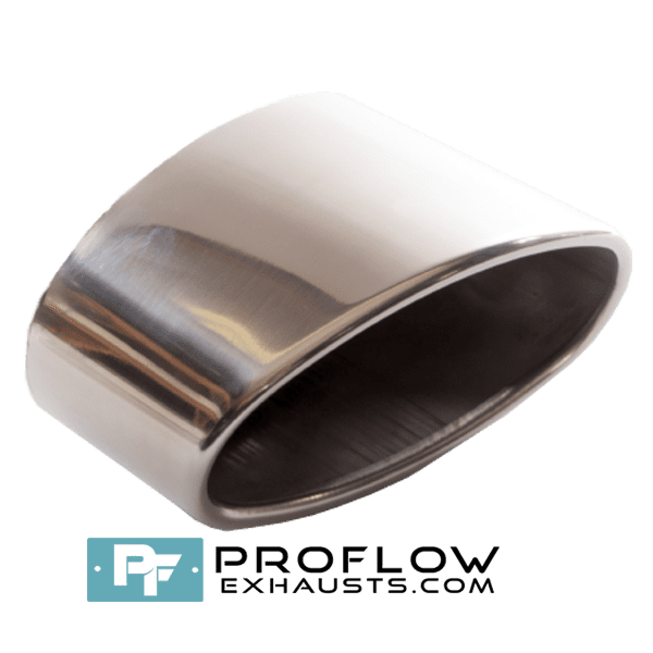 Staggered Oval Exhaust Tailpipe TX124 L/R Stainless Steel - 150mm x 80mm | 6″ x 3.25″ - Proflow Staggered Oval Exhaust Tailpipe TX124 L/R Stainless Steel - 150mm x 80mm | 6″ x 3.25″ - Proflow