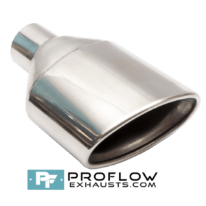 Staggered Oval Exhaust Tailpipe TX164 L/R Stainless Steel - 154mm x 96mm | 6″ x 4″ - Proflow