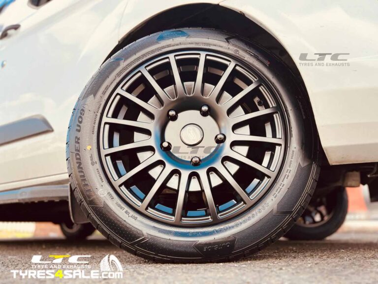 JBW TMS Gloss Black Alloy Wheels 18" and a set of 235/55 18 Economy Tyres for Ford Transit