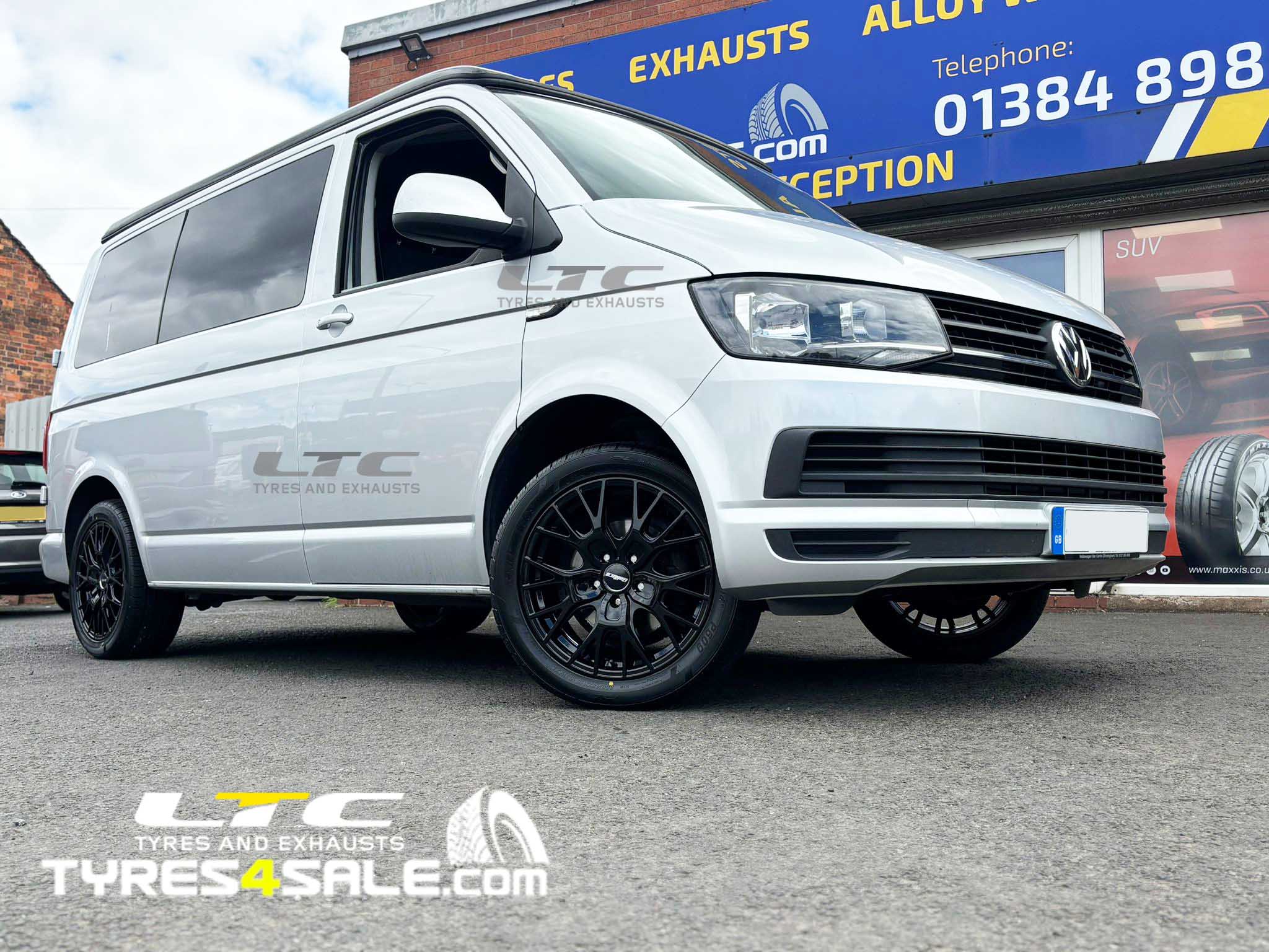 VW Transporter T5 T5.1 T6 Calibre Crusade Alloy Wheels 18″ Gloss Black