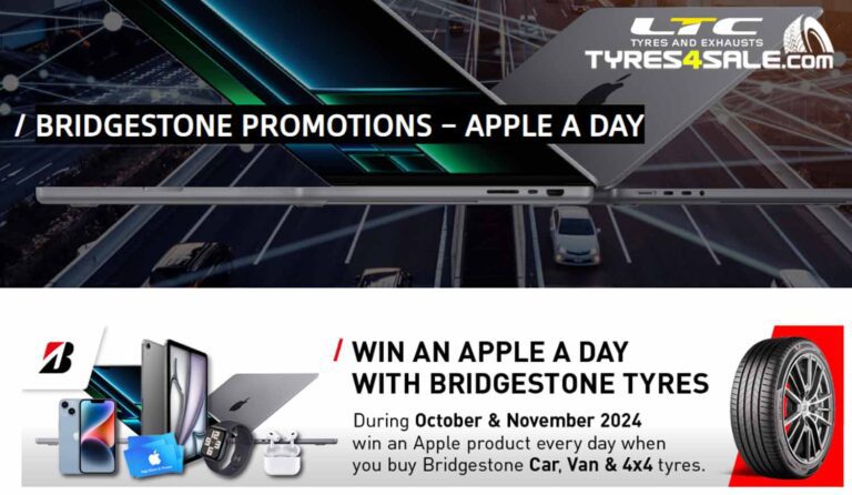 Win An Apple product everyday with the Bridgestone prize draw