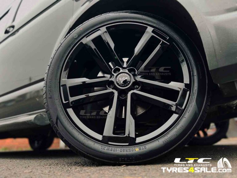 JBW Gloss Black Ammo Alloy Wheels 20" and 275/40 20 108W XL Tyres for VW Transporter T6
