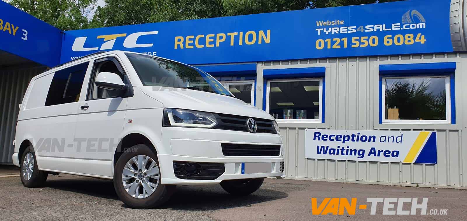 VW-T5.1-Transporter-Upgrade-Parts-and-AccessoriesFront-Bumper-Rear-Bumper-Sportline-Front-Lower-Bumper-Blanking-Inserts-and-a-set-of-new-style-Light-Bar-Headlights-with-Dynamic-Idica VW Transporter T5.1 Light Bar Headlights Dynamic Indicators 2010-2015