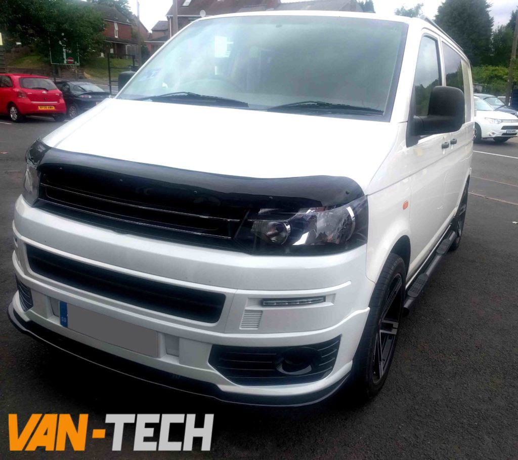 VW-Transporter-T5-T5.1-and-T6-black-slashed-end-side-bars-2 VW T5 SWB LWB Transporter Black Slashed End Side Bars with Three Steps.