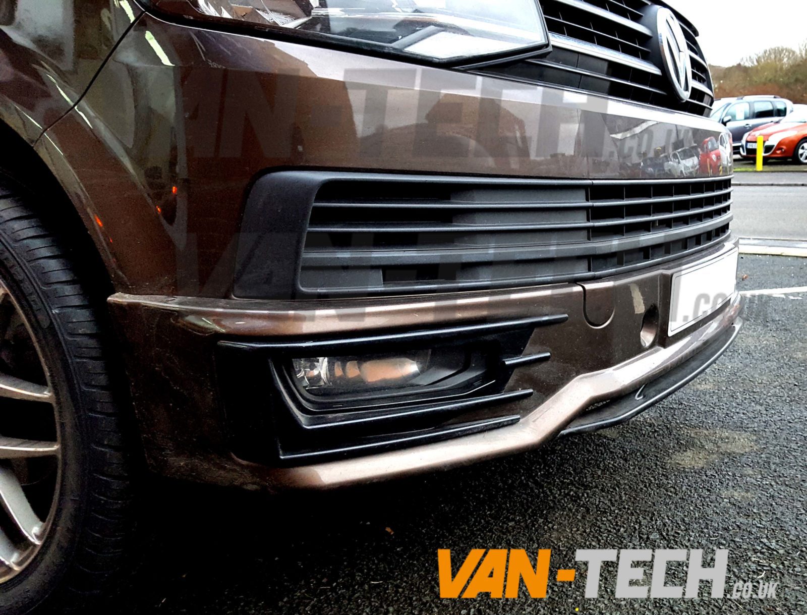 VW-Transporter-T6-Front-Lower-Sportline-Bumper-Spoiler-2-7 (1) VW Transporter T6 Sportline Lower Bumper Plastic This VW Transporter T6 Sportline Lower Bumper Plastic has combination of great looks and are made to the highest standard. FREE SHIPPING to most of the UK!! (Scottish Highlands and Northern Ireland not included) VW Transporter T6 Sportline Lower Bumper Plastic Product features: Made from sturdy high quality Plastic Styling finish at fraction of main dealer prices Fantastic look Includes Fog Light Covers We offer a painting and fitting service for the VW Transporter T6 Sportline Style Plastic Front Lower Bumper Spoiler give our fitting centre a call with paint code required for a quote.