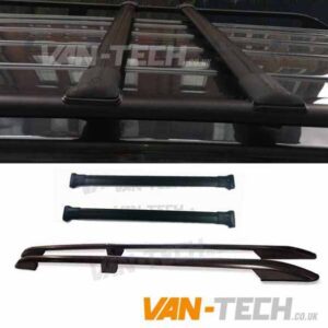 VW T5 T5.1 T6 T6.1 Aluminium Roof Rails and Cross Bars Satin BLACK