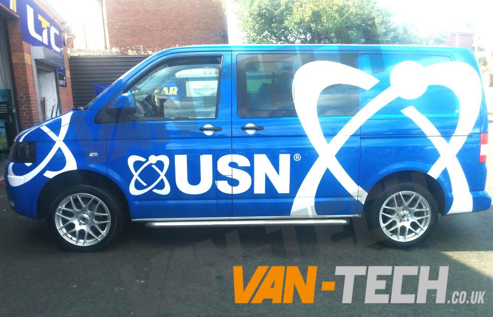 VW-transporter-T5-fitted-with-DRC-DRM-Silver-Alloy-wheels-18-inch- VW T5 T5.1 Side Bars Sportline Stainless Steel O.E Style SWB LWB Transporter