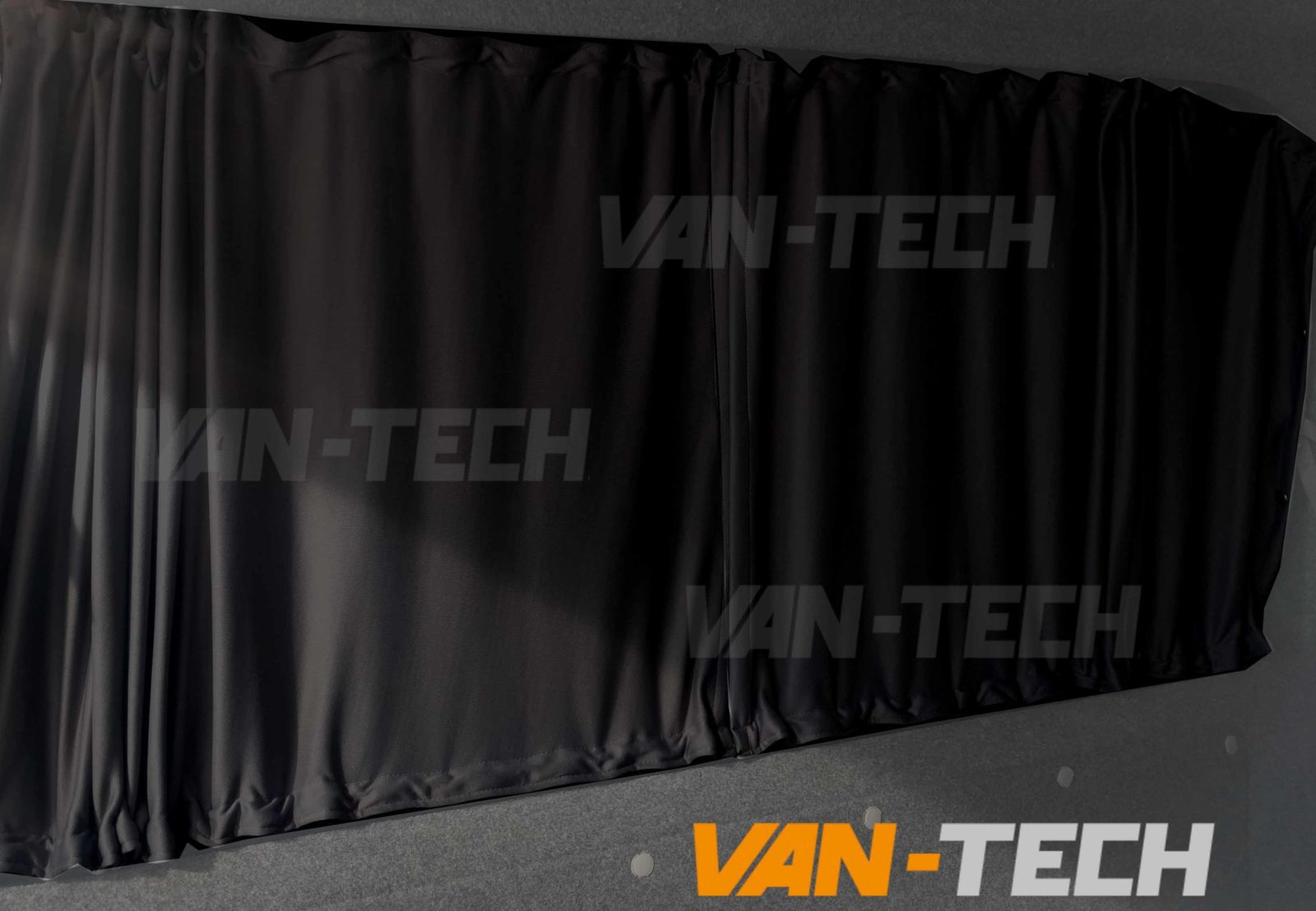 VW-transporter-t5-t5.-t6-black-interior-curtains-10 VW T5 T5.1 Blackout Interior Curtain Half Pack This VW T5 T5.1 Blackout Interior Curtain Half Pack set really looks the part and will give you a nice and simple way to provide some extra privacy to the interior of your vehicle. This Curtain Pack contains: Behind The Driver Curtain Side Loading Door Curtain Tailgate or Barn Door Curtain Available in Black or Grey Please note these curtains will require some minor modification for fitting to Genuine Caravelle Models please call us on 0121 550 4628 for details. High Quality Blackout Curtain Pre drilled runners easy to fit with a screwdriver Tailor made for the VW T5 T5.1 Transporter models increased privacy Fitting kit included 2 colours available Black and Grey (with Black inner lining)