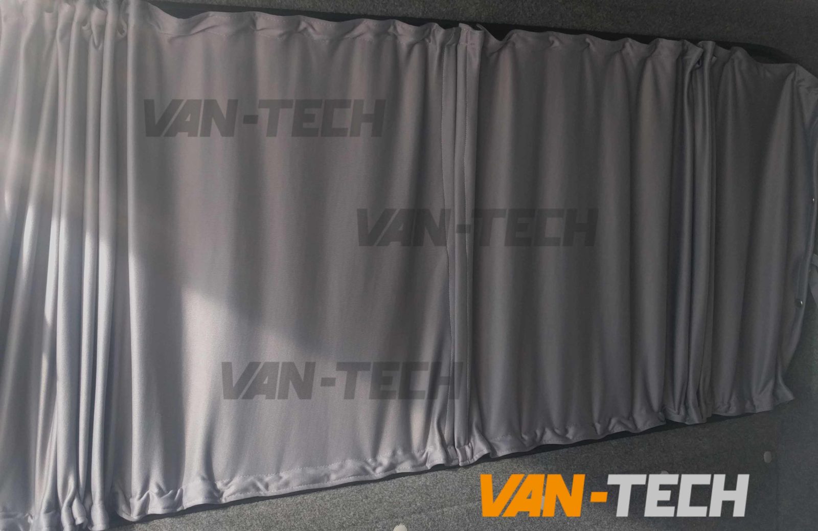 VW-transporter-t5-t5.-t6-black-interior-curtains-9 VW T5 T5.1 Blackout Interior Curtain Half Pack This VW T5 T5.1 Blackout Interior Curtain Half Pack set really looks the part and will give you a nice and simple way to provide some extra privacy to the interior of your vehicle. This Curtain Pack contains: Behind The Driver Curtain Side Loading Door Curtain Tailgate or Barn Door Curtain Available in Black or Grey Please note these curtains will require some minor modification for fitting to Genuine Caravelle Models please call us on 0121 550 4628 for details. High Quality Blackout Curtain Pre drilled runners easy to fit with a screwdriver Tailor made for the VW T5 T5.1 Transporter models increased privacy Fitting kit included 2 colours available Black and Grey (with Black inner lining)