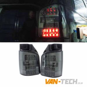 VW T5 T5.1 LED Smoked Rear Lights Barn Door