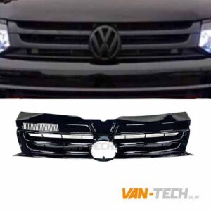 VW T5.1 Badged GP Grille GLOSS BLACK Transporter Badgeless