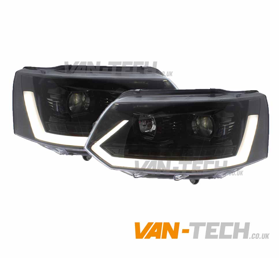 phl9086-1-drl-light-bar-head-lights-2 VW Transporter T5.1 Light Bar Headlights Dynamic Indicators 2010-2015