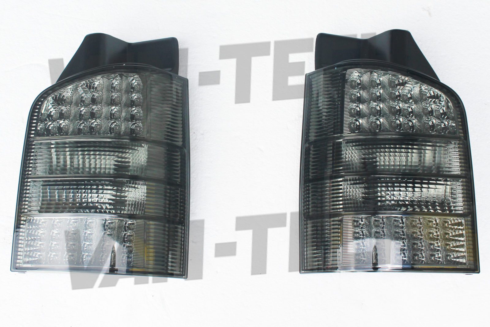 vw-t5-replacement-tail-lights-rear-clear-smoked-tail-gate-only-prefacelift-2003-2009 VW T5 LED Clear Replacement Rear Lights 2003 to 2009
