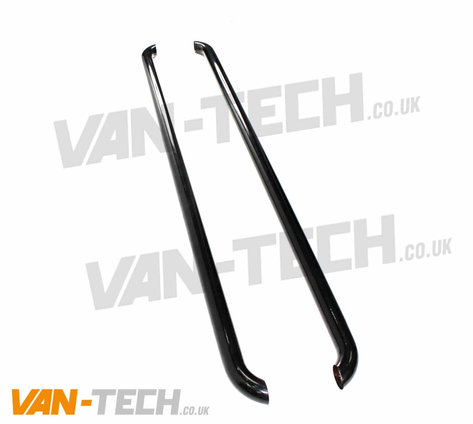 vw-t5-transporter-van-black-o.e-side-bars-3 (1) VW T5 T5.1 Side Bars Stainless Steel Satin BLACK Sportline O.E Style SWB LWB Transporter, LTC Tyres, Van-Tech supply and fit for all VW Transporter Models. LWB. LTC Tyres
