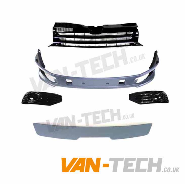 vw-t5.1-styling-kit-Tailgate-3 VW T5.1 Sportline Badgeless Grille and Spoiler Upgrade Kit Tailgate