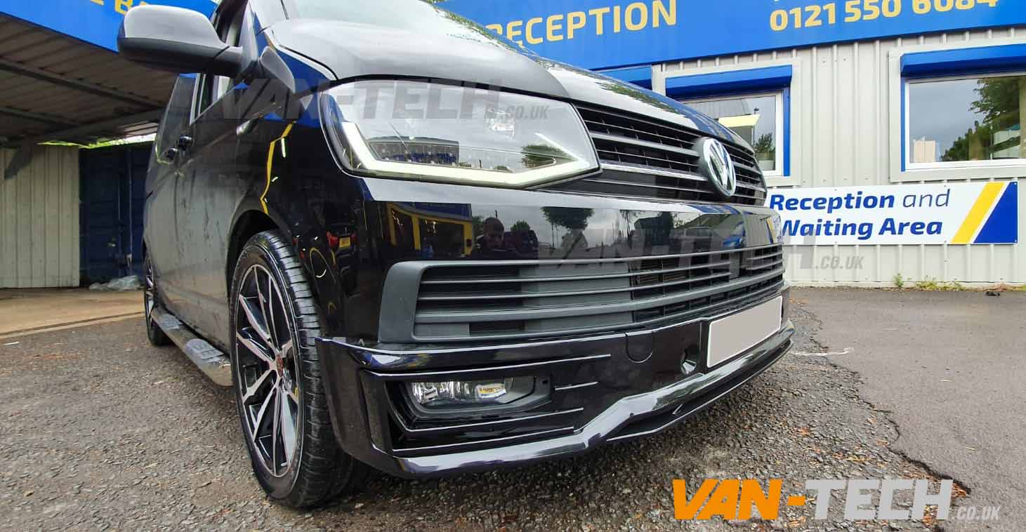 vw-t6-accessories-van-tech-may-2019-11 VW Transporter T6 Sportline Lower Bumper Plastic This VW Transporter T6 Sportline Lower Bumper Plastic has combination of great looks and are made to the highest standard. FREE SHIPPING to most of the UK!! (Scottish Highlands and Northern Ireland not included) VW Transporter T6 Sportline Lower Bumper Plastic Product features: Made from sturdy high quality Plastic Styling finish at fraction of main dealer prices Fantastic look Includes Fog Light Covers We offer a painting and fitting service for the VW Transporter T6 Sportline Style Plastic Front Lower Bumper Spoiler give our fitting centre a call with paint code required for a quote.