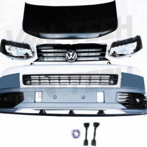 VW Transporter T5 to T5.1 Front End Conversion Styling Pack includes Wiring Kit / Lower Splitter Badge
