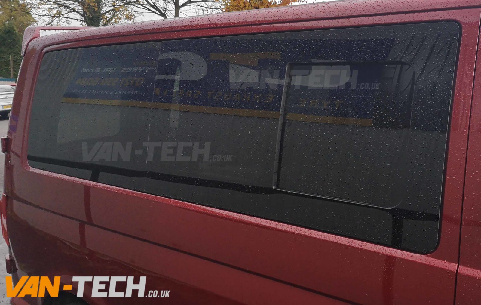 cof VW T5 T5.1 T6 T6.1 Privacy Glass Opening Passenger Side Tinted Window VW T5 T5.1 T6 T6.1 VW T5 T5.1 T6 T6.1 Privacy Glass Opening Passenger Side Tinted Window Tinted Window Due to risk of damage we cannot send out glass out by courier so unfortunately this product is only available for collection from our branch: Van-Tech Center Court, Halesowen B63 3EB Fitting service Available please call our office for details on 0121 550 4628 This pack contains: 1 x T5 T5.1 T6 T6.1 Privacy Glass Opening Passenger Side Tinted Window This high quality VW T5 T5.1 T6 T6.1 Privacy Glass Opening Drivers Side Tinted Window will be ideal for anyone looking to convert a Commercial van in to a Camper van. Privacy Glass Opening Passenger Side Tinted Window Our glass features: Stained glass – our glass is dark because it is stained. It does not have tint filming, therefore it will not degrade and will look great for as long as you own them. These windows provides the perfect compromise of privacy and light. Perfect fit – no misaligned edges. Tempered E-Marked Glass Saftey Glass Black Ceramic pattern – situated on the inside of the glass to prevent visibility of any cut metal from the outside of the vehicle Dark tinted glass allows approx. 30% light transmission improving privacy & protection Passenger Side opening window with internal latch and locking mechanism to increase security